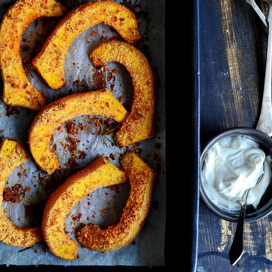 Parmesan, Rosemary Crusted Pumpkin