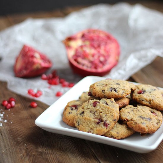 Pomegranate Dark Chocolate Cookies