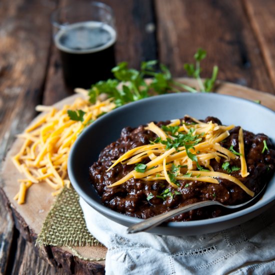 Short Rib Black Bean Beer Chili