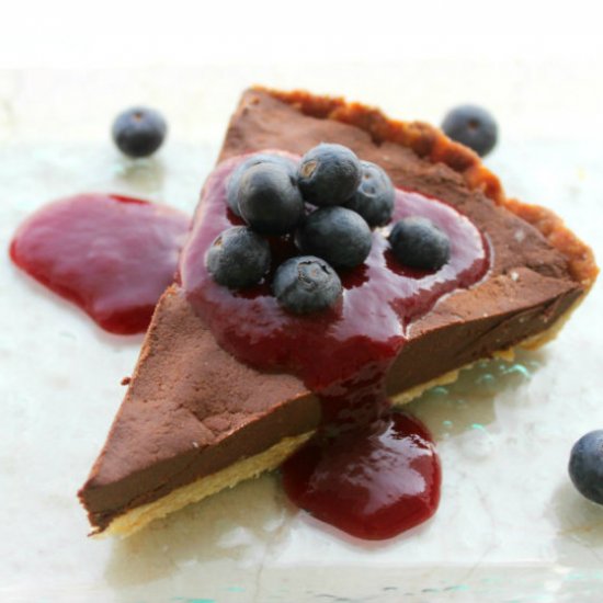 Vegan Chocolate-Berry Pie