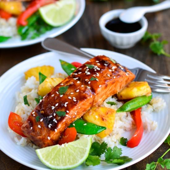 Teriyaki Salmon Stir Fry