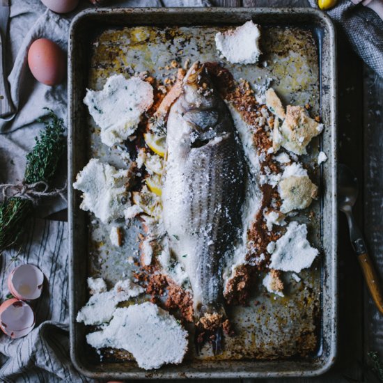 Salt Baked Sea Bass