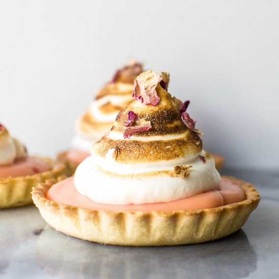 Pomelo Tarts with Honey Meringue