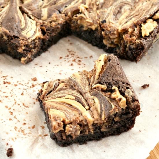 Peanut Butter Swirl Brownies