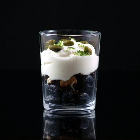 Yoghurt Cream and Blueberries