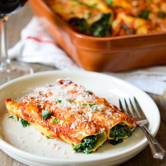 Spinach and Ricotta Cannelloni