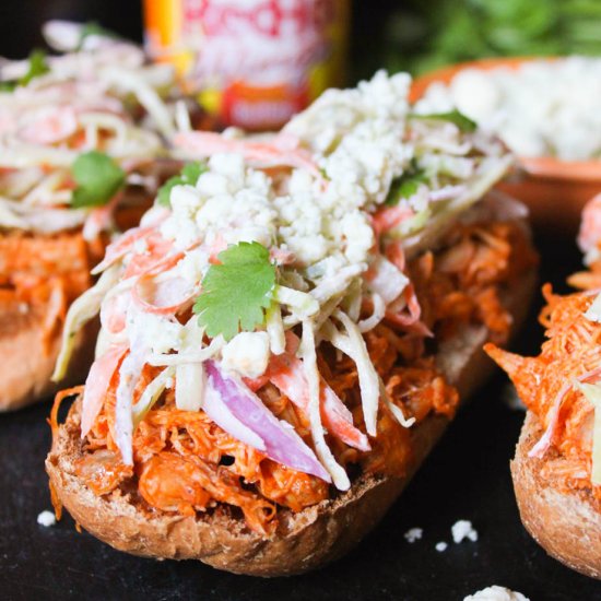 Buffalo Chicken Subs w/ Slaw