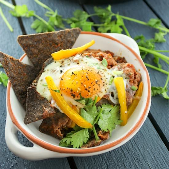 Baked huevos rancheros