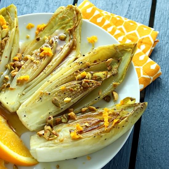 Pan-seared belgian endives