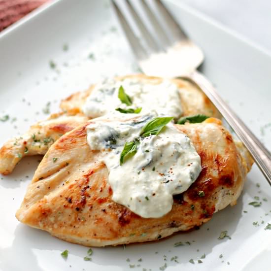 Basil-Feta Sauce Chicken