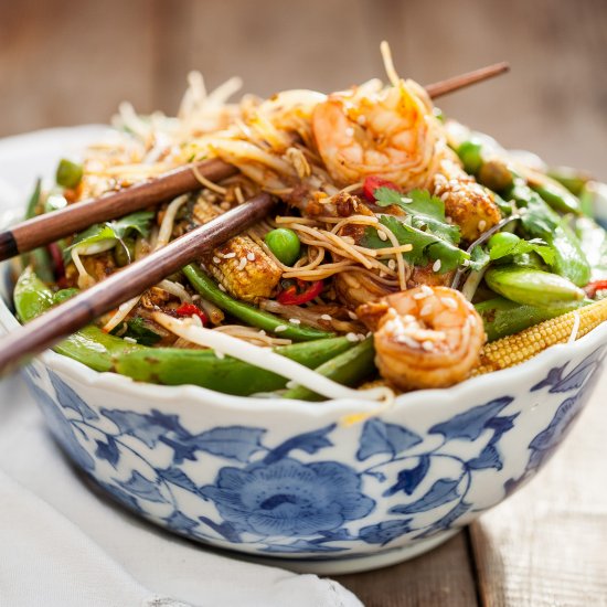 Speedy Sesame Shrimp Stir Fry