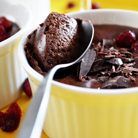 Chocolate Mousse with Red Wine