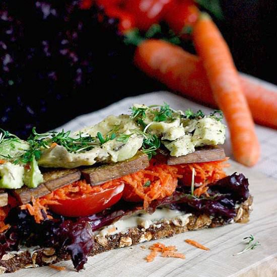 Sandwich Vegan with vegetables