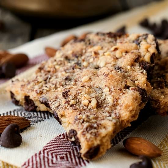 Almond Malted Brittle Bars