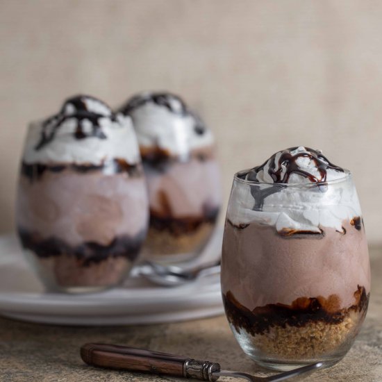 Chocolate Caramel Ice Cream Parfait