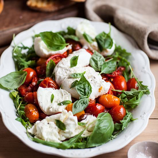 Roasted Tomatoes and Mozzarella