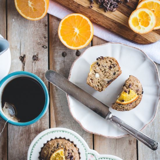 Healthy Orange Almond Muffins