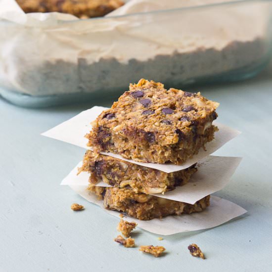 Peanut Butter Pumpkin Granola Bars