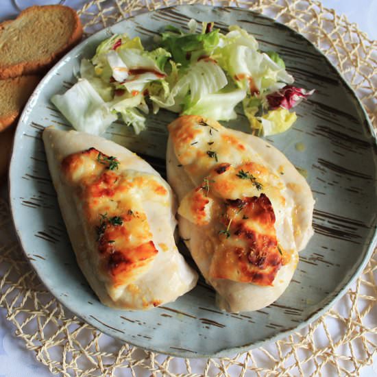 Chicken with Honey and Halloumi