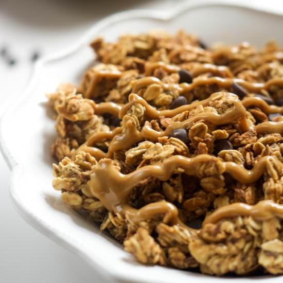 Lighter Peanut Butter Cup Granola