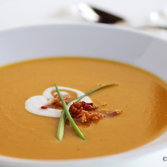 Butternut Squash Soup with Bacon