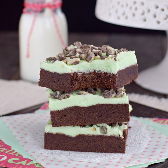 Chocolate Mint Sugar Cookie Bars