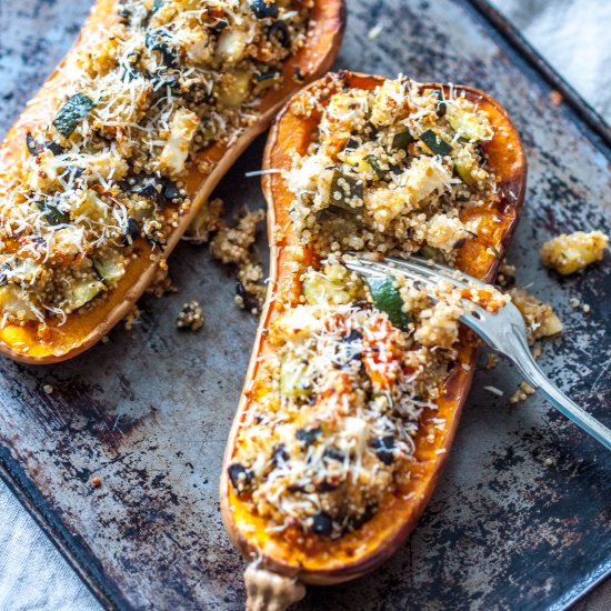 Quinoa stuffed butternut squash