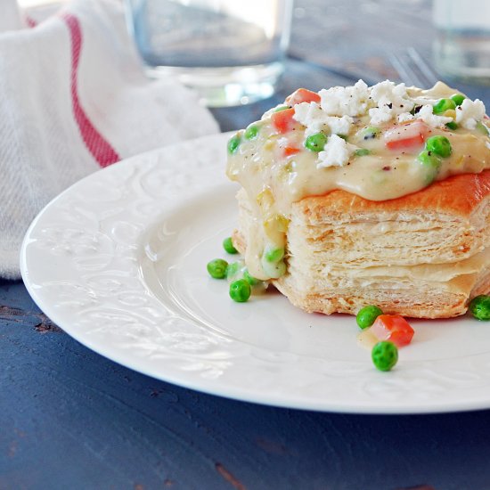 Vegetable and Cheese Vol-au-Vent