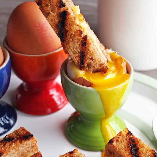 Dippy Eggs and Cheese Soldiers