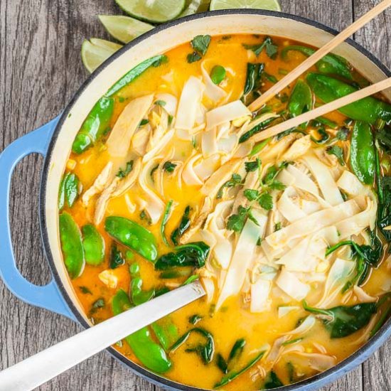 Coconut Curry Chicken Noodle Soup