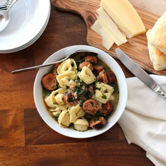 Sausage & Tortellini Soup