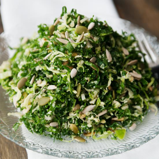 Brussels Sprouts and Kale Salad