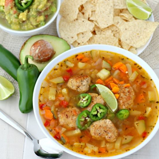 Mexican Meatball Soup- Low Carb