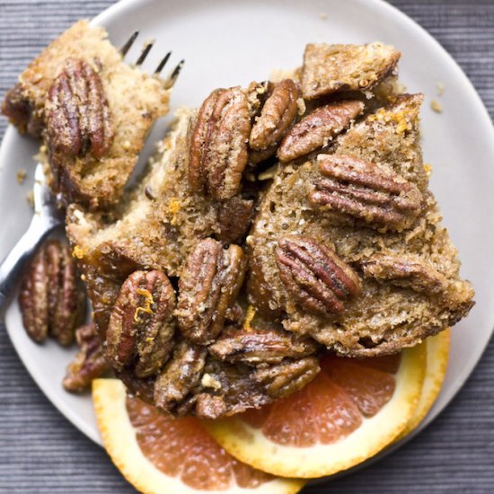 Orange Pecan Baked French Toast