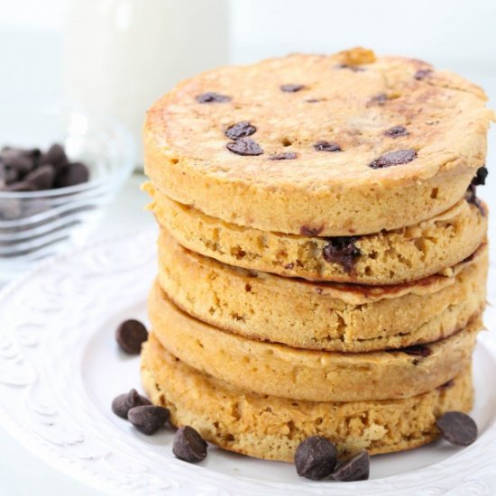 Whole Wheat Chocolate Chip Pancakes