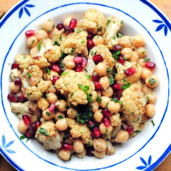 Cauliflower Chickpea Salad