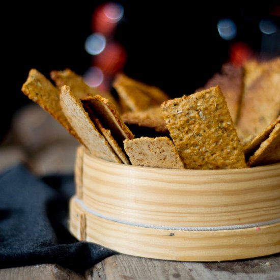 Sunflower and Oregano Cracker