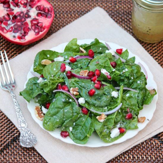 Spinach Pomegranate Salad