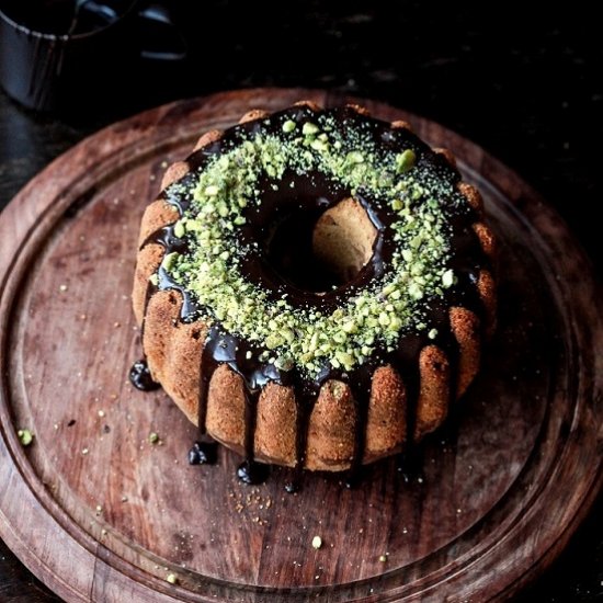 Marbled matcha bundt cake