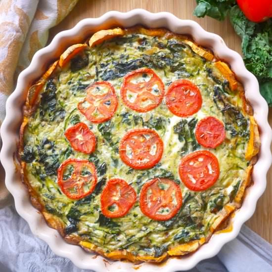 Zucchini and Kale Quiche