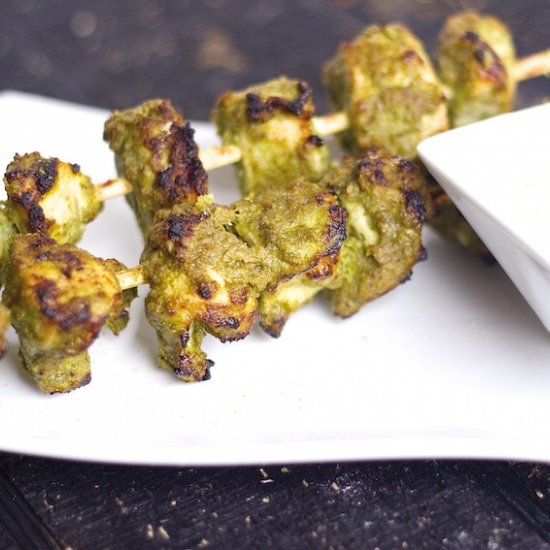 Green chicken Kababs