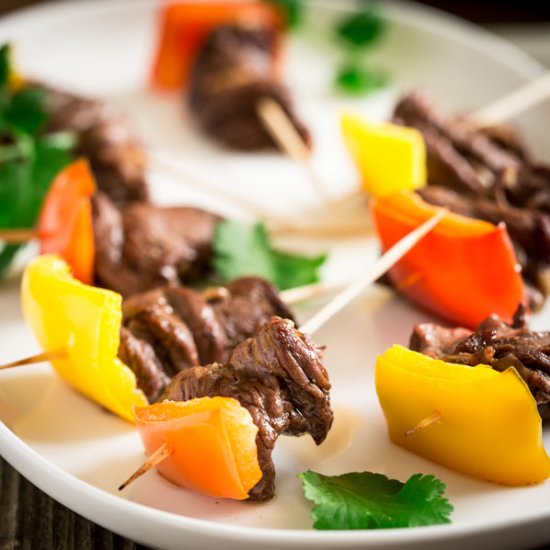 Mini Caribbean Beef Kebabs