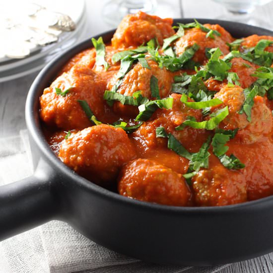 Turkey Meatballs Red Pepper Sauce