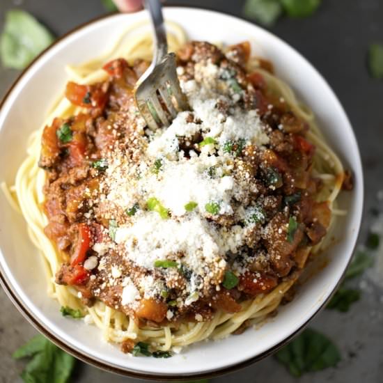 Healthy Spaghetti Bolognese