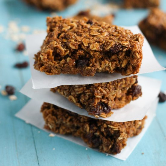 Healthy Oatmeal Cookie Bars