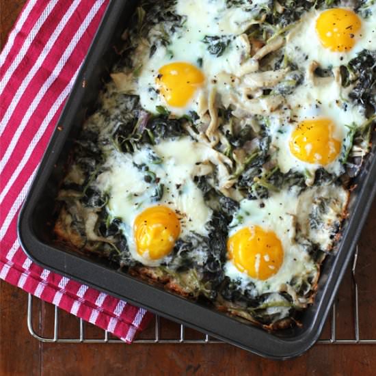 Mushroom-Spinach Baked Eggs