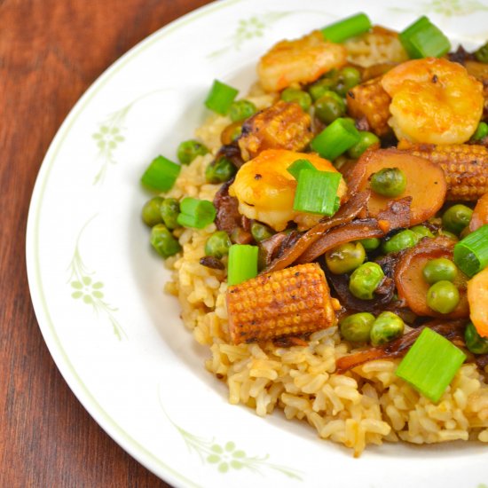 Healthy Teriyaki Shrimp Stir Fry