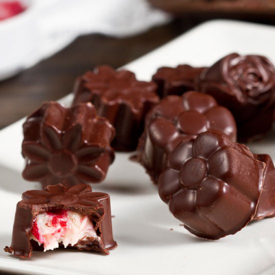 Raspberry Chocolate Molded Candy