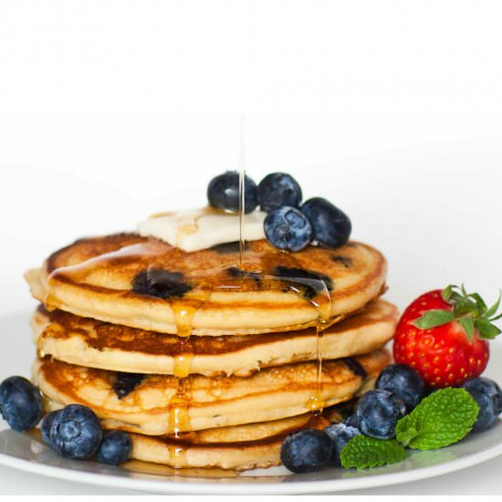 Fluffy Blueberry Pancakes