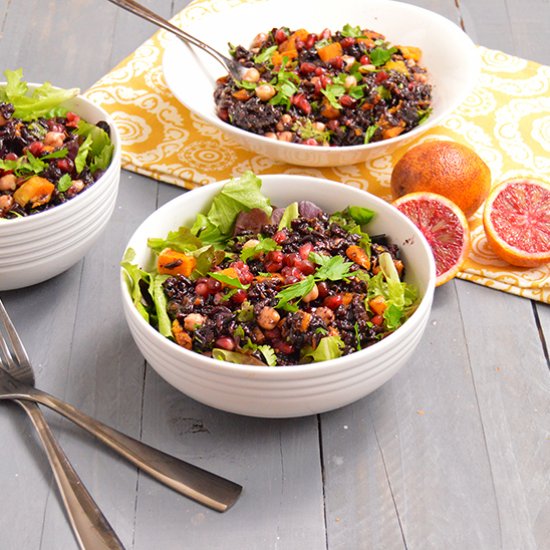 Black Rice Salad with Blood Orange